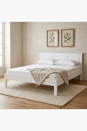 Manželská postel Provence 160x200 borovice masiv bílá